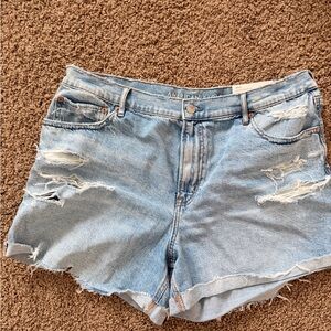 American Eagle Outfitters Light Blue Distressed Jean Shorts